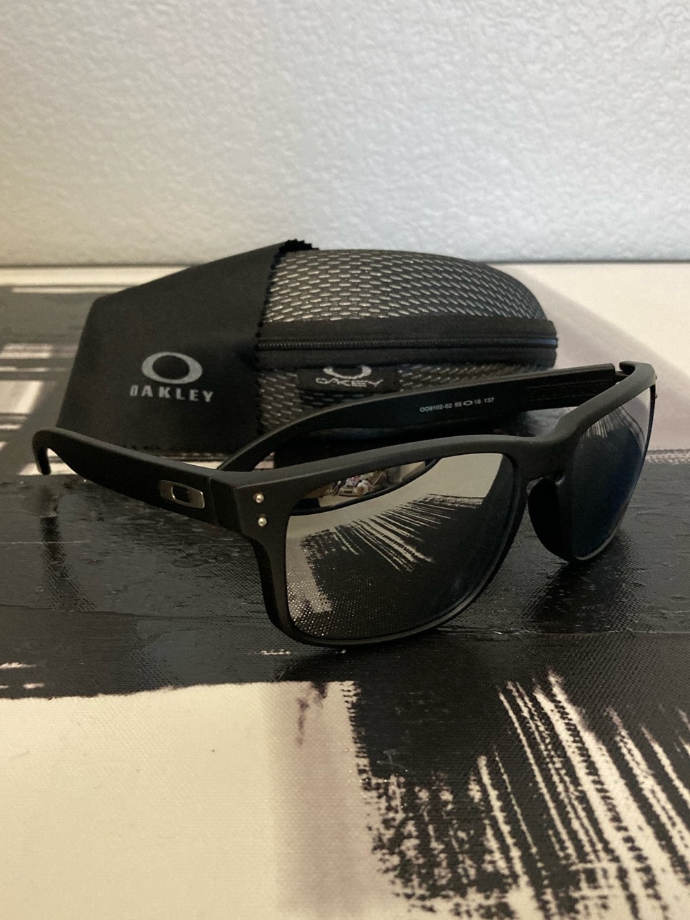 Oakley Holbrook Chrome Iridium Prizm Polarized Sunglasses OO9102